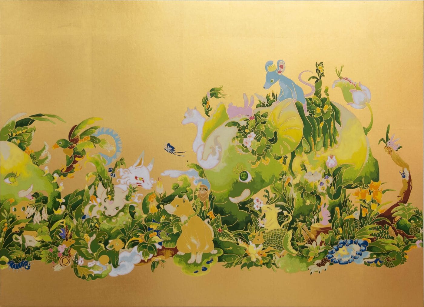 愛らしい顔の動物たちが暮らす森の情景を描く住吉明子の個展「水平線と紆余曲折(再)」、TEZUKAYAMA GALLERYにて開催。