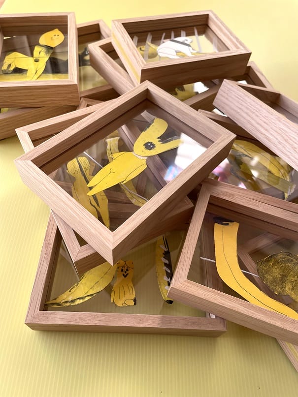 blackbird booksにて、画家・金子佳代の個展「YELLOW PIECES」開催。「黄色」をモチーフにしたドローイングやコラージュなどの作品を中心に展示。
