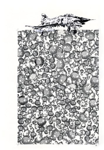 榎忠の完全新作展「Pumice(パミス)」、ギャラリーノマルにて開催。海底火山から噴出された軽石=Pumiceをモチーフの一つとする大量のシルクスクリーン版画が会場を埋め尽くす。
