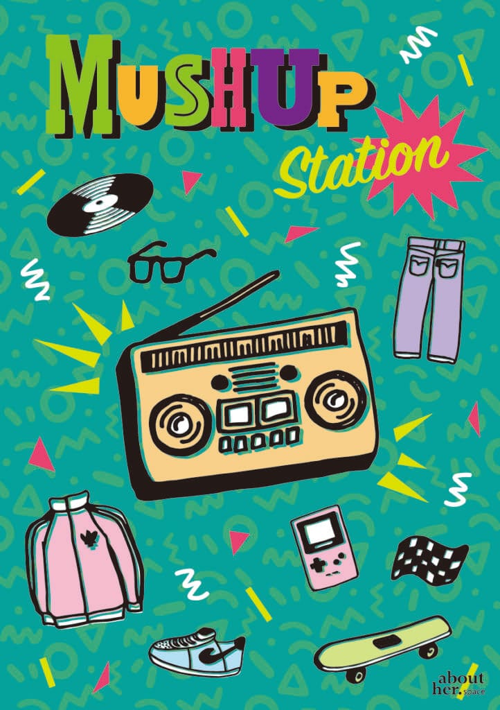 箕面のライフスタイルショップ「about her.」にて、ファッション、アート、音楽、グルメを楽しめるイベント「MUSHUP STATION」が開催。